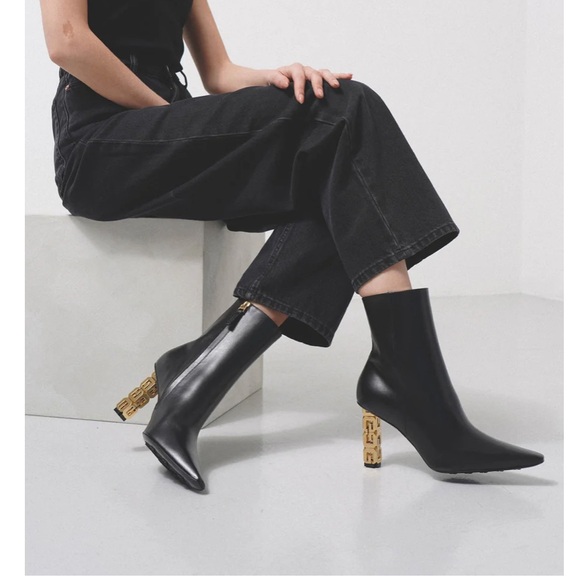 Givenchy Black and Gold G Cube Ankle Boots Size 40 - Picture 16 of 16